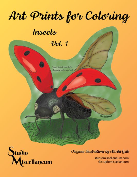 Art Prints for Coloring: Insects Vol. 1