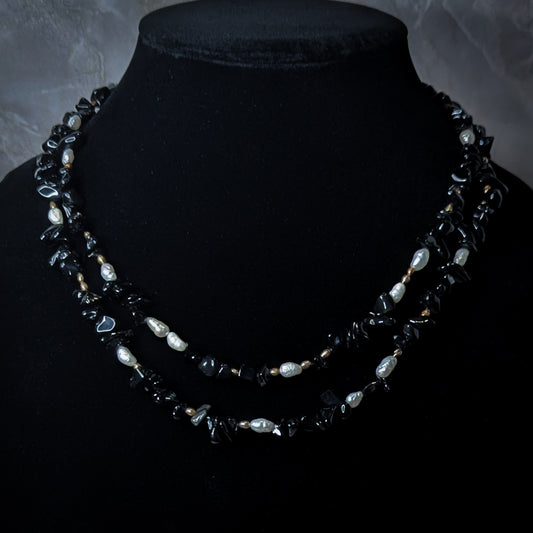 Obsidian Double Strand Necklace