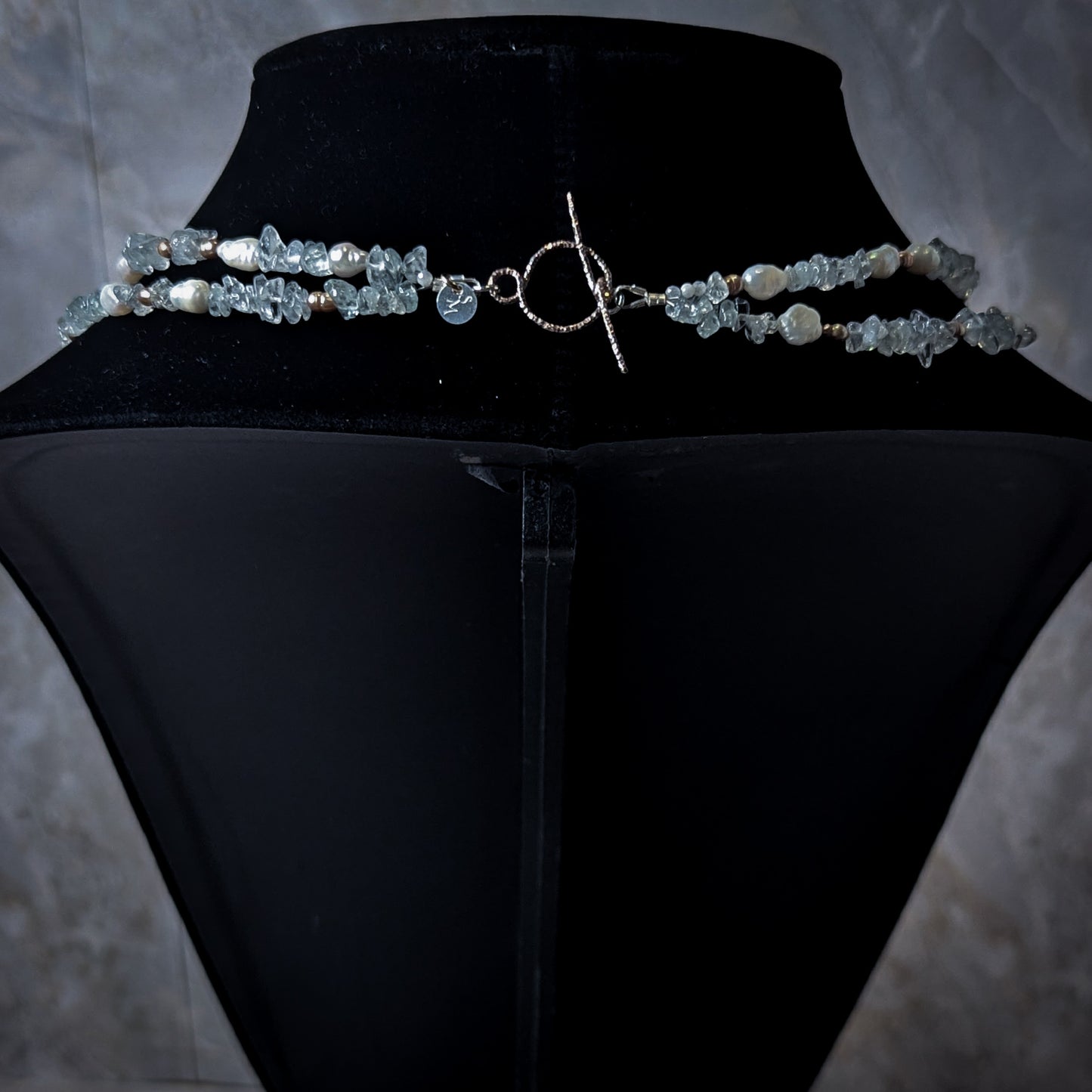 Aquamarine Double Strand Necklace