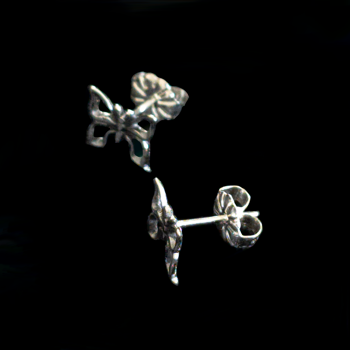 Silver Butterfly Stud Earrings