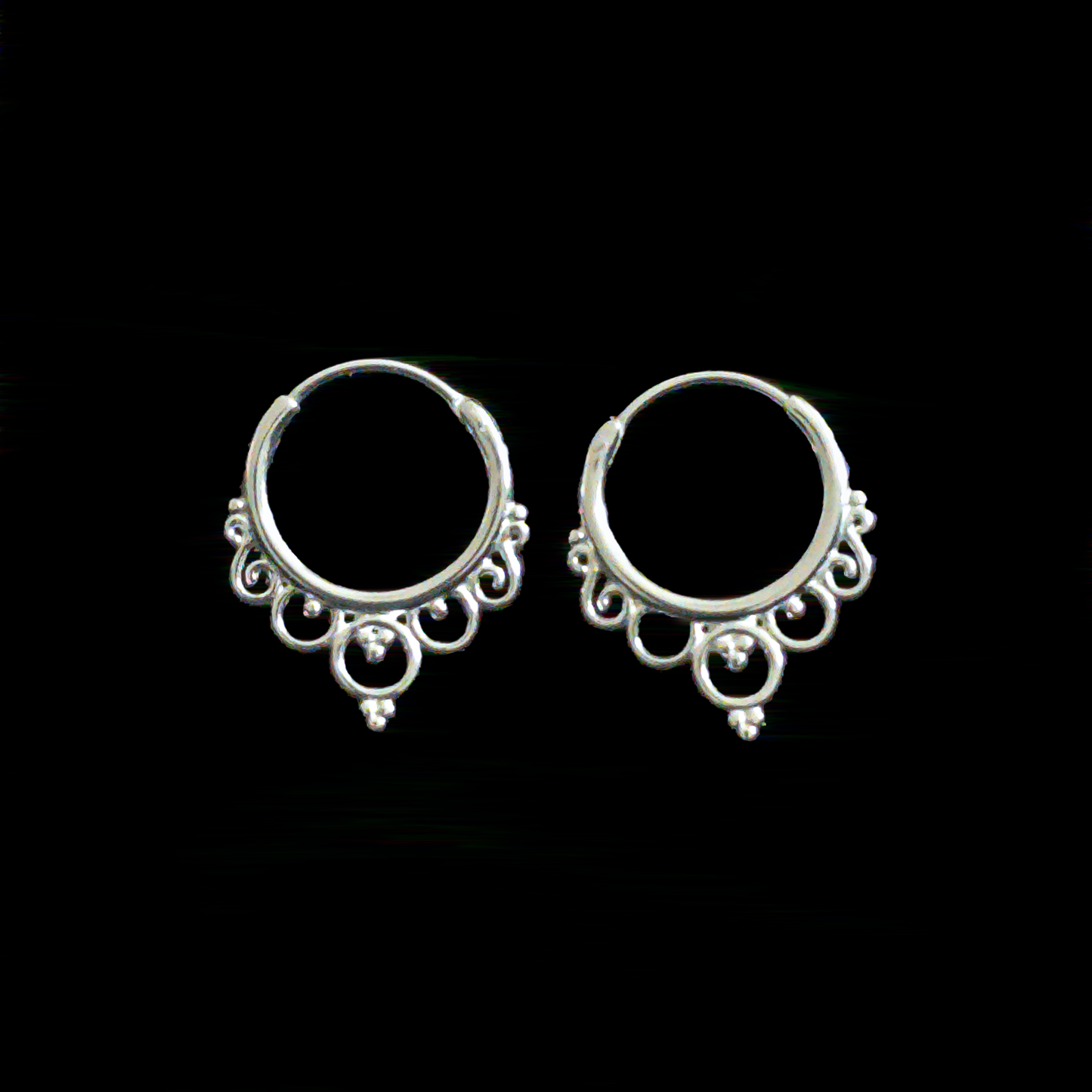 Filigree-Style Huggie Hoop Earrings