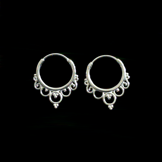 Filigree-Style Huggie Hoop Earrings