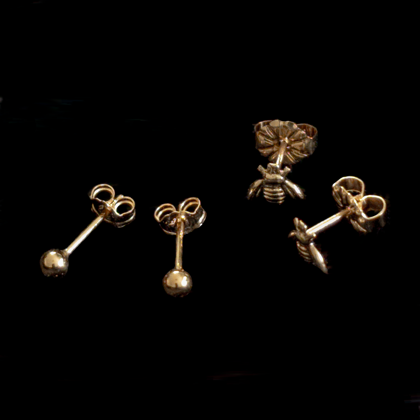Bee & Ball Stud Set - Gold-Filled