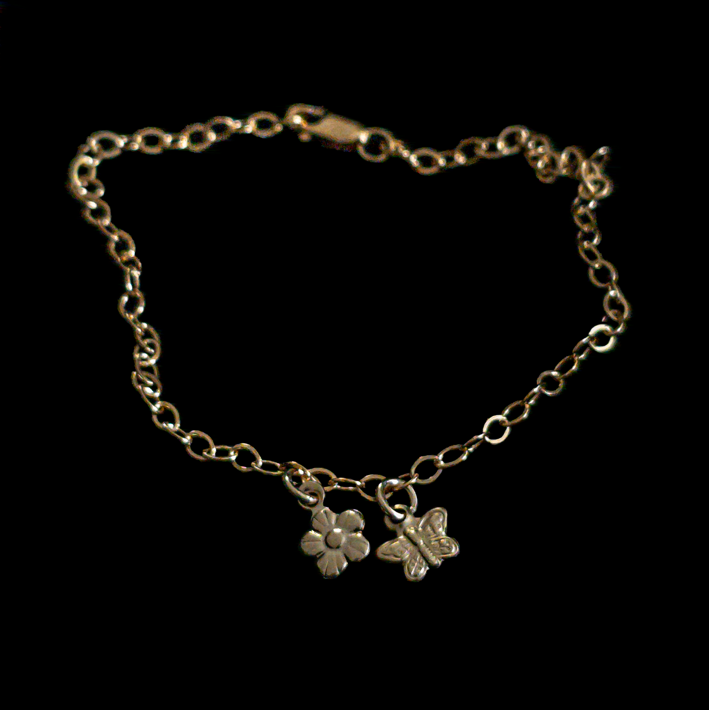 Butterfly & Daisy Charm Bracelet - Gold-Filled