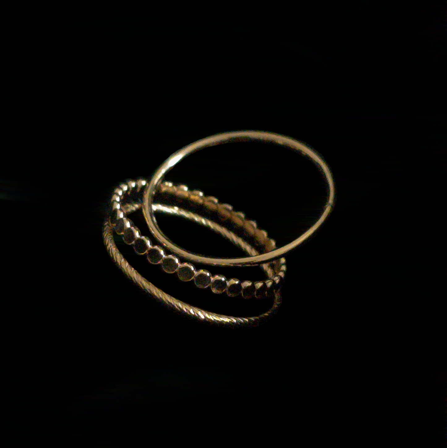 Antiquity Stack - Gold-Filled Ring Set